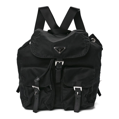 Prada Tessuto Nylon Saffiano Medium Backpack Black 1 of 11
