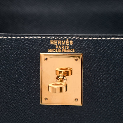 Hermes Courchevel Kelly Sellier 28 Bleu Marine 6 of 11