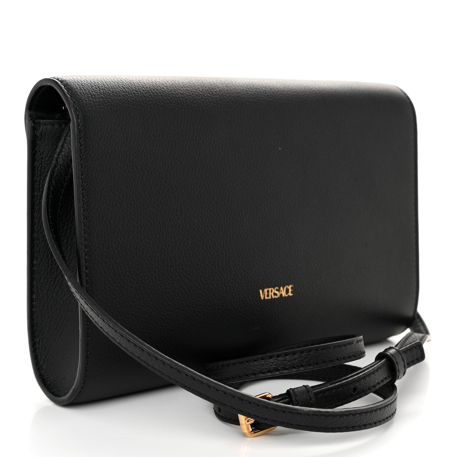 Versace Grained Calfskin La Medusa Crossbody Bag Black 3 of 10