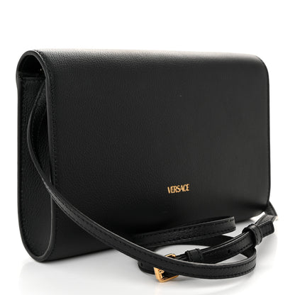 Versace Grained Calfskin La Medusa Crossbody Bag Black 3 of 10