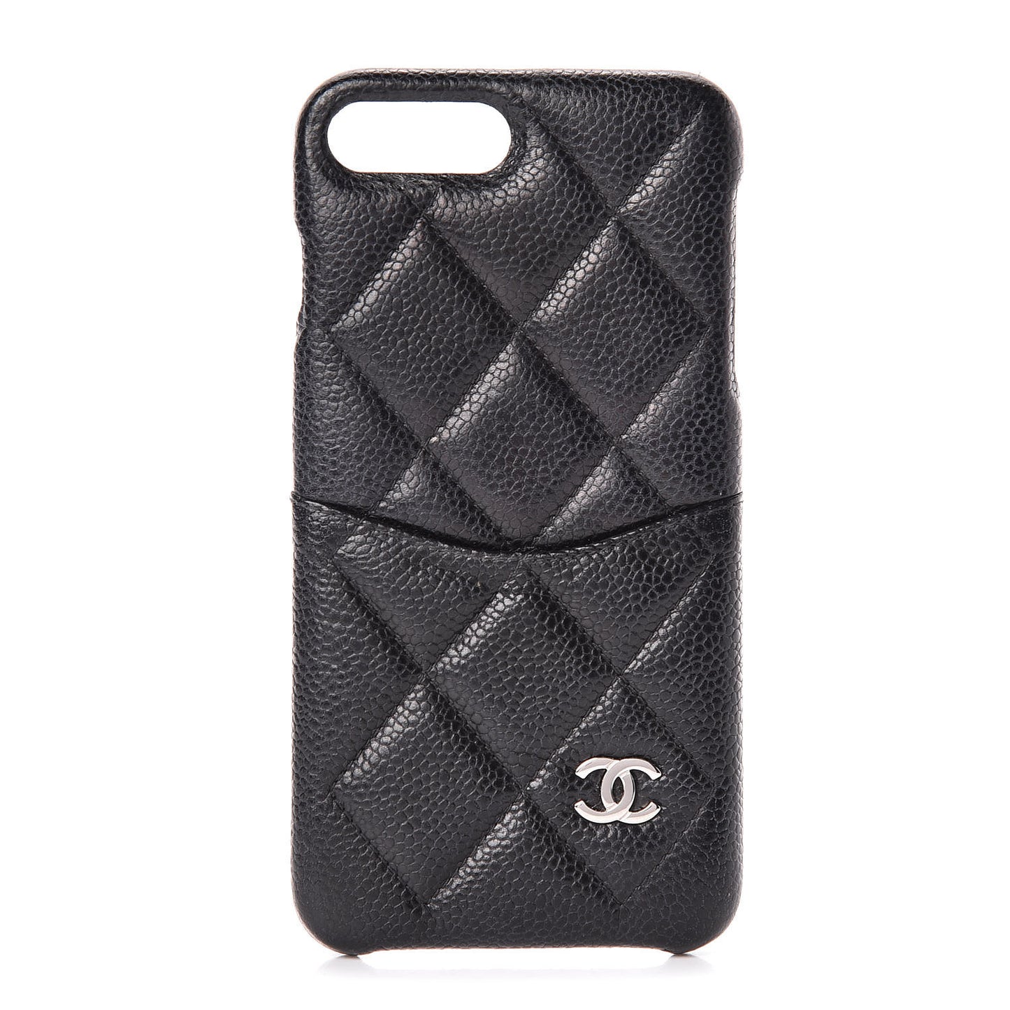 Caviar Quilted iPhone 8 Plus Coco Tech Case Black