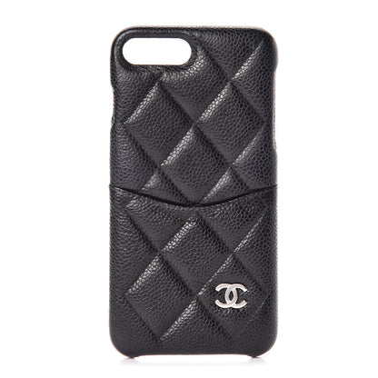 Chanel Caviar Quilted iPhone 8 Plus Coco Tech Case Black 1 of 9