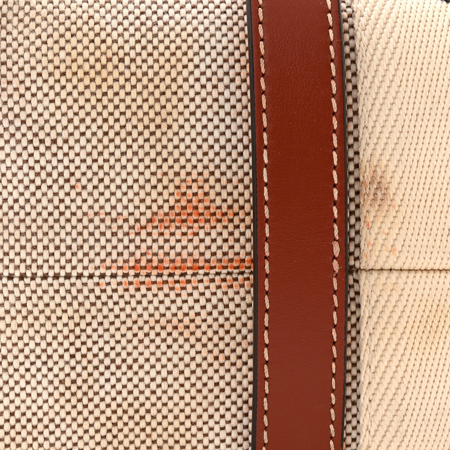Cotton Calfskin Medium Woody Ribbon Tote White Brown