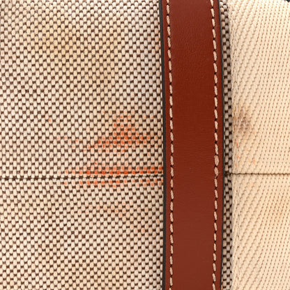 Chloe Cotton Calfskin Medium Woody Ribbon Tote White Brown 16 of 17