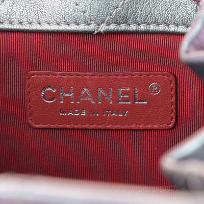 Chanel Iridescent Lambskin Calfskin Small Quilted Gabrielle Backpack Light Purple 6 of 11