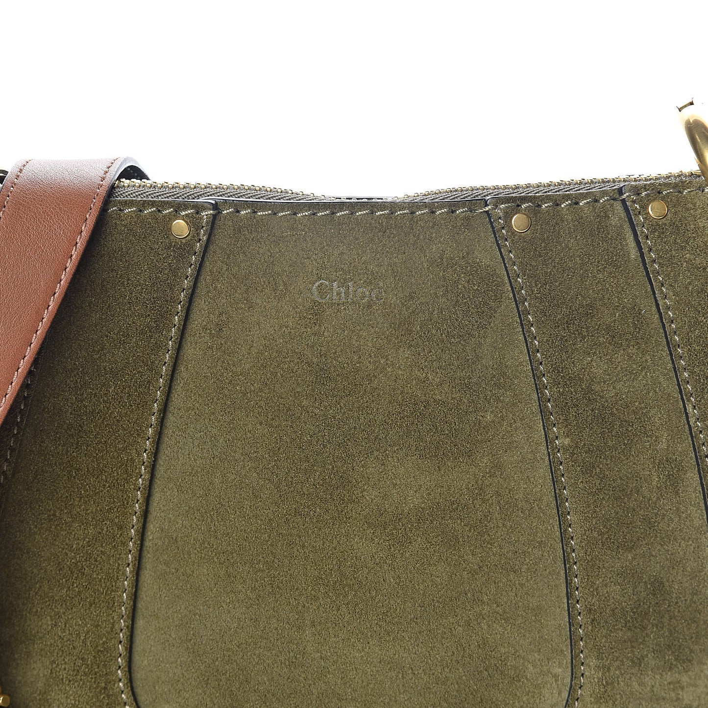 Calfskin Suede Small Hayley Hobo Eucalyptus