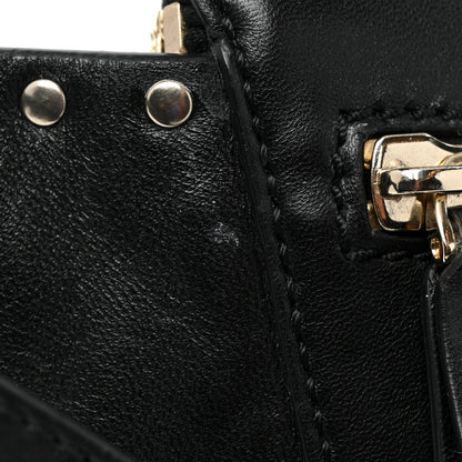 Valentino Garavani Calfskin Pony Hair Leopard Print Rockstud Spike Belt Bag 75 10 of 14