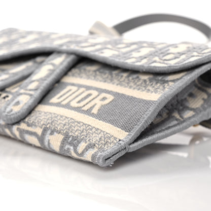 Christian Dior Oblique Slim Saddle Pouch Grey 10 of 10