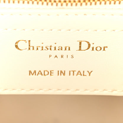 Christian Dior Calfskin Maxi Cannage Medium My ABCDior Lady D-Sire Tote White 6 of 10