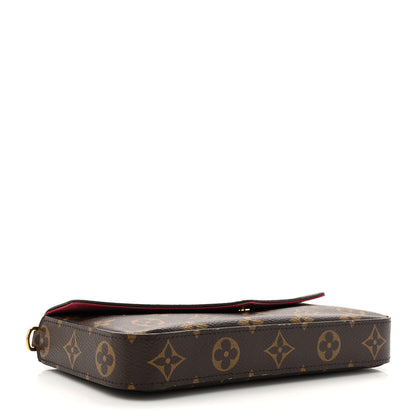 Louis Vuitton Monogram Pochette Felicie Chain Wallet Fuchsia 5 of 11