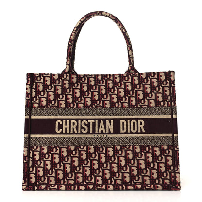 Christian Dior Oblique Medium Book Tote Burgundy Multicolor 1 of 8