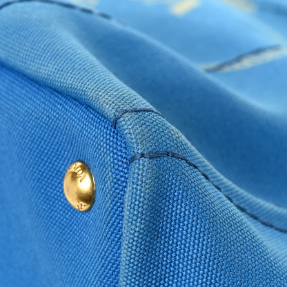 Prada Canapa Logo Tote Azzurro 9 of 17