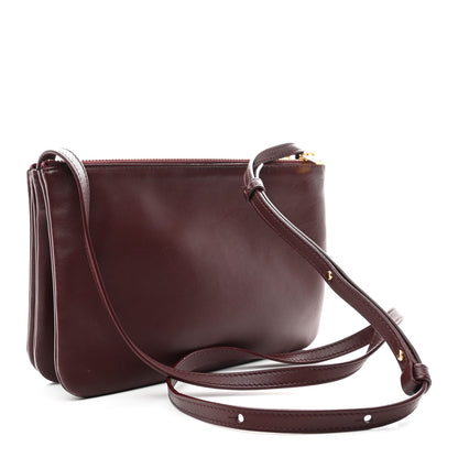 Celine Lambskin Small Trio Crossbody Bag Burgundy 3 of 12