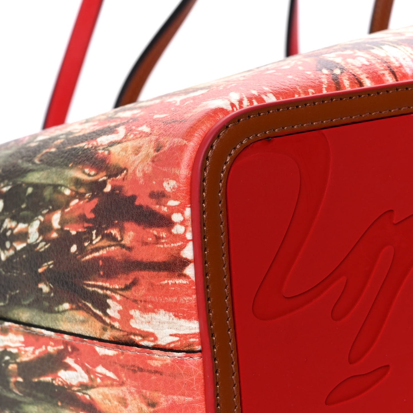 Calfskin Empire Bazin Spikes East West Cabata Tote Multi