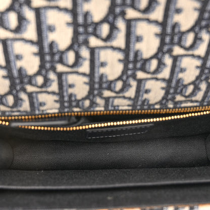 Christian Dior Oblique 30 Montaigne Chain Flap Bag Blue 5 of 10