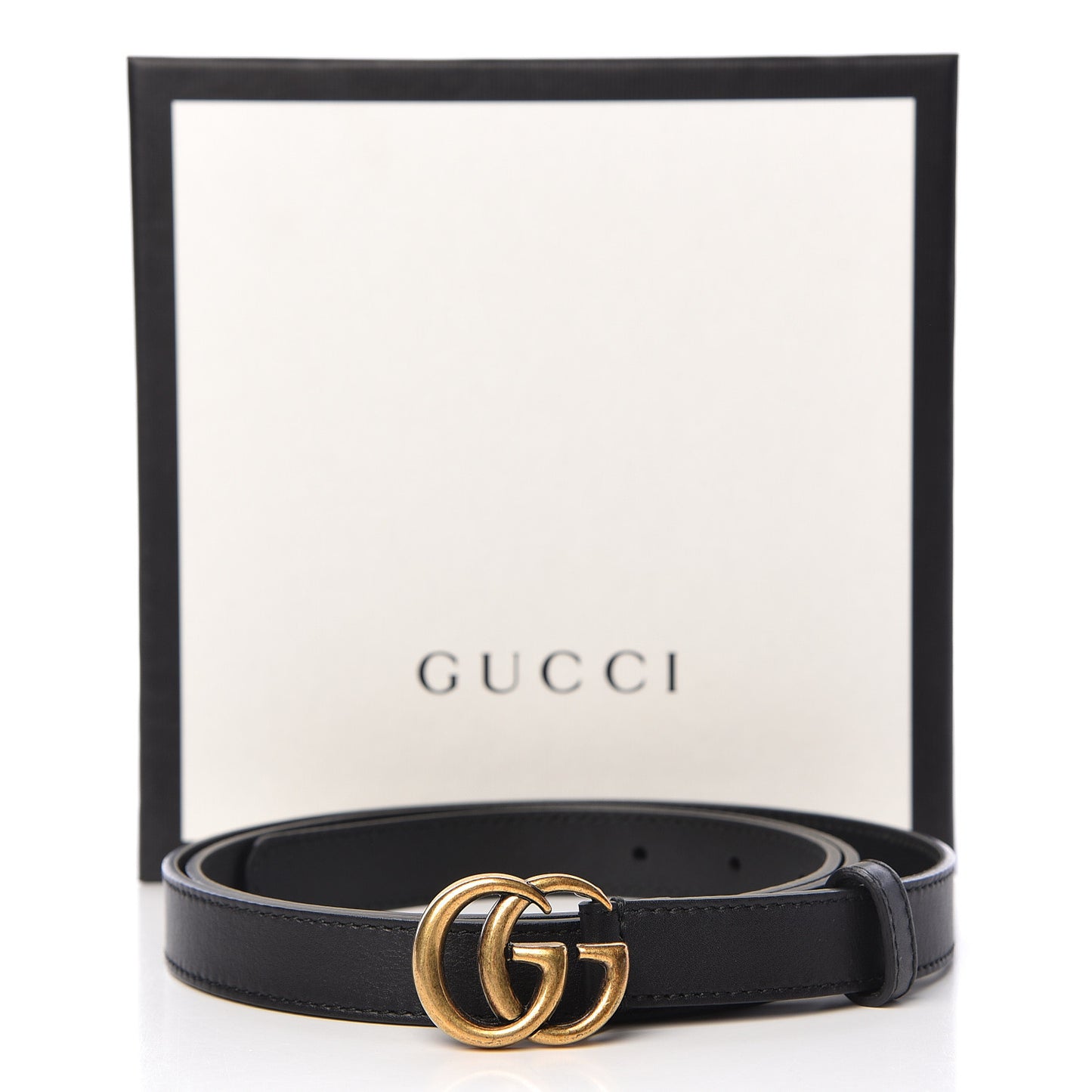 Calfskin Double G 20mm Belt 105 42 Black