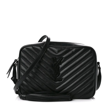 Saint Laurent Calfskin Matelasse Monogram Monochrome Lou Camera Bag Black 1 of 10