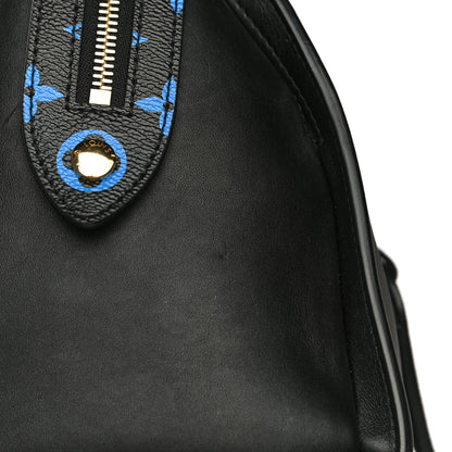Louis Vuitton Smooth Calfskin Colored Monogram Speedy Amazon MM Blue Black 17 of 17