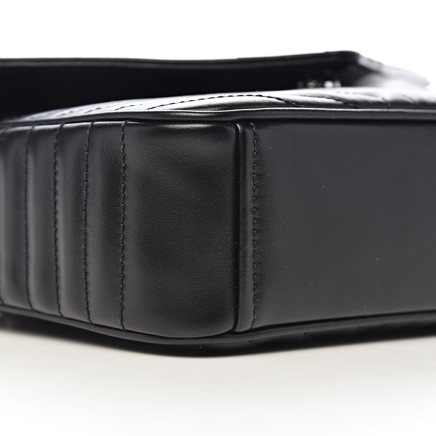 Prada Soft Calf Impunture Diagramme Flap Black 7 of 9
