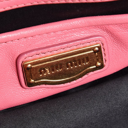 Miu Miu Nappa Matelasse Bauletto Top Handle Bowler Loto 7 of 12