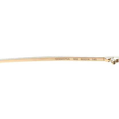 Gucci Square Frame GG0437SA Sunglasses Gold 6 of 7