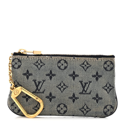 Louis Vuitton Mini Lin Key Pouch Blue 1 of 7