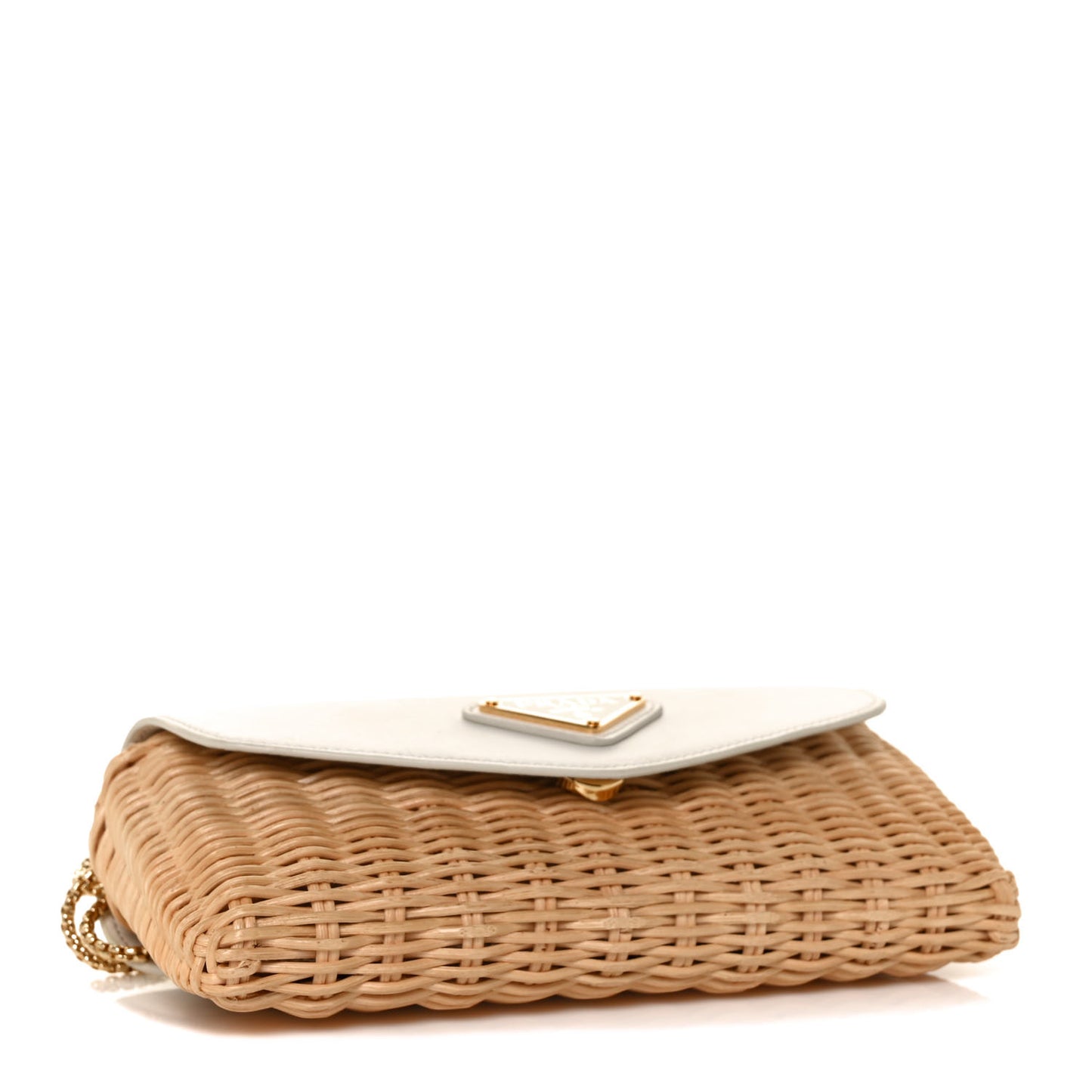 Midollino City Calfskin Mini Bag Naturale White