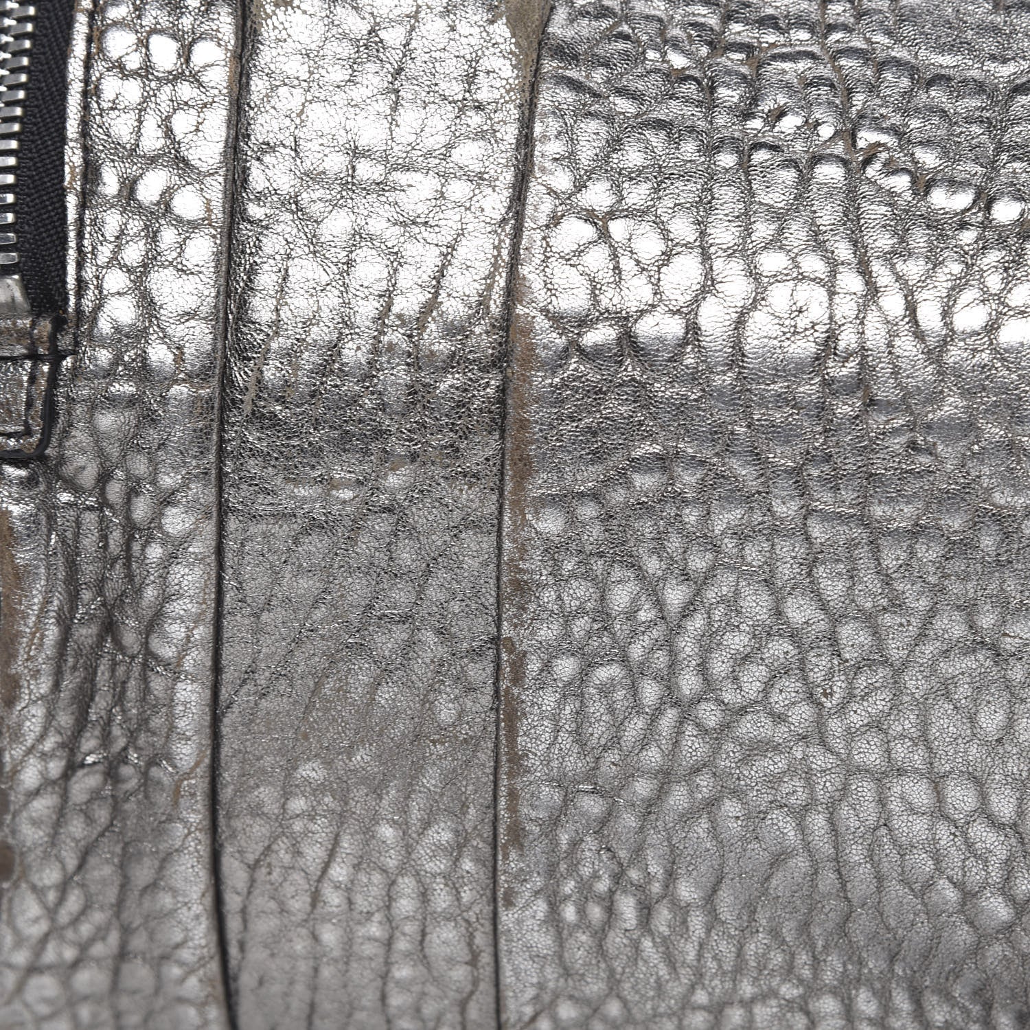 Alexander Wang Metallic Pebbled Lambskin Rockie Carbon Silver Hardware 12 of 13