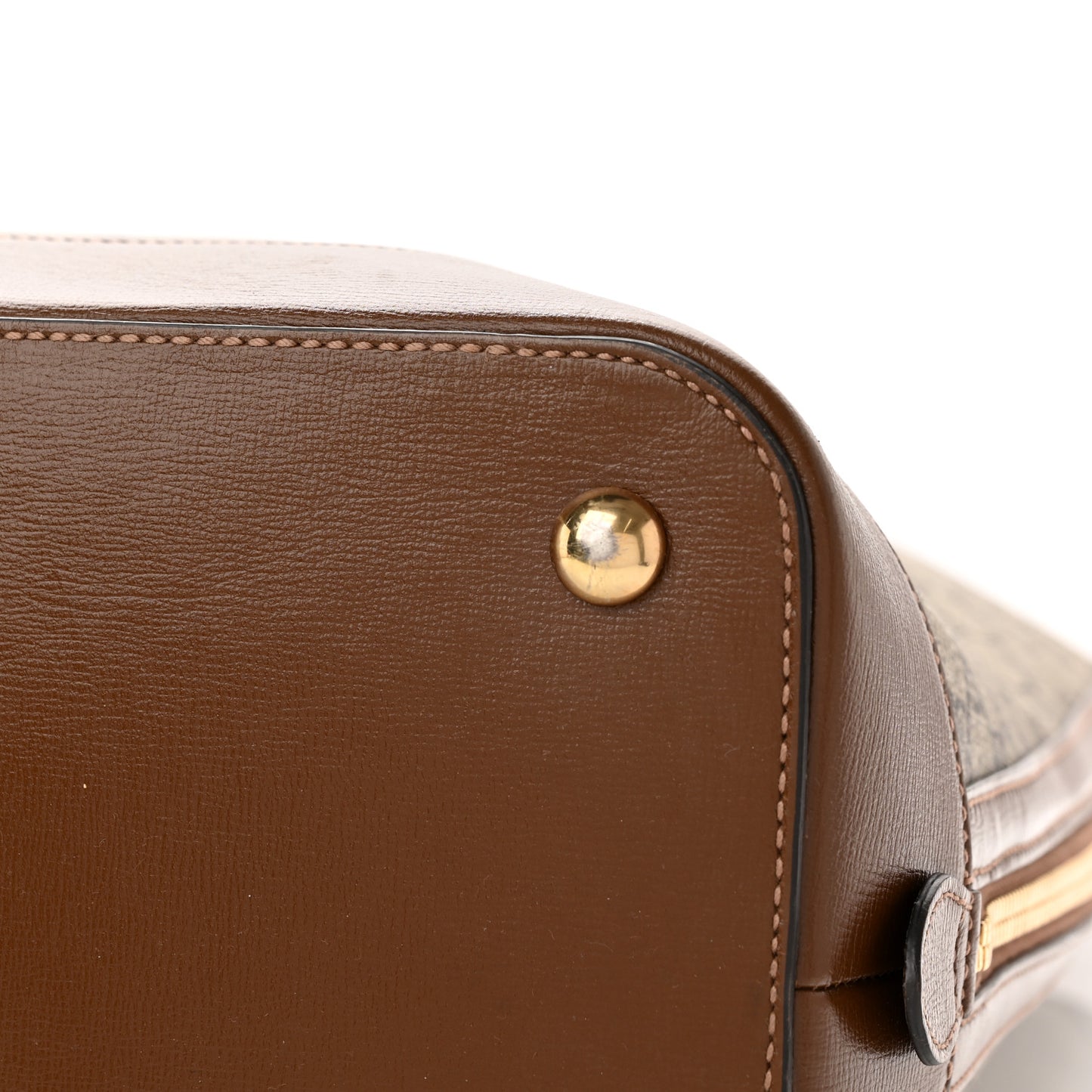 GG Supreme Monogram Azalea Calfskin Large Horsebit 1955 Duffle Bag Beige Ebony Brown Sugar