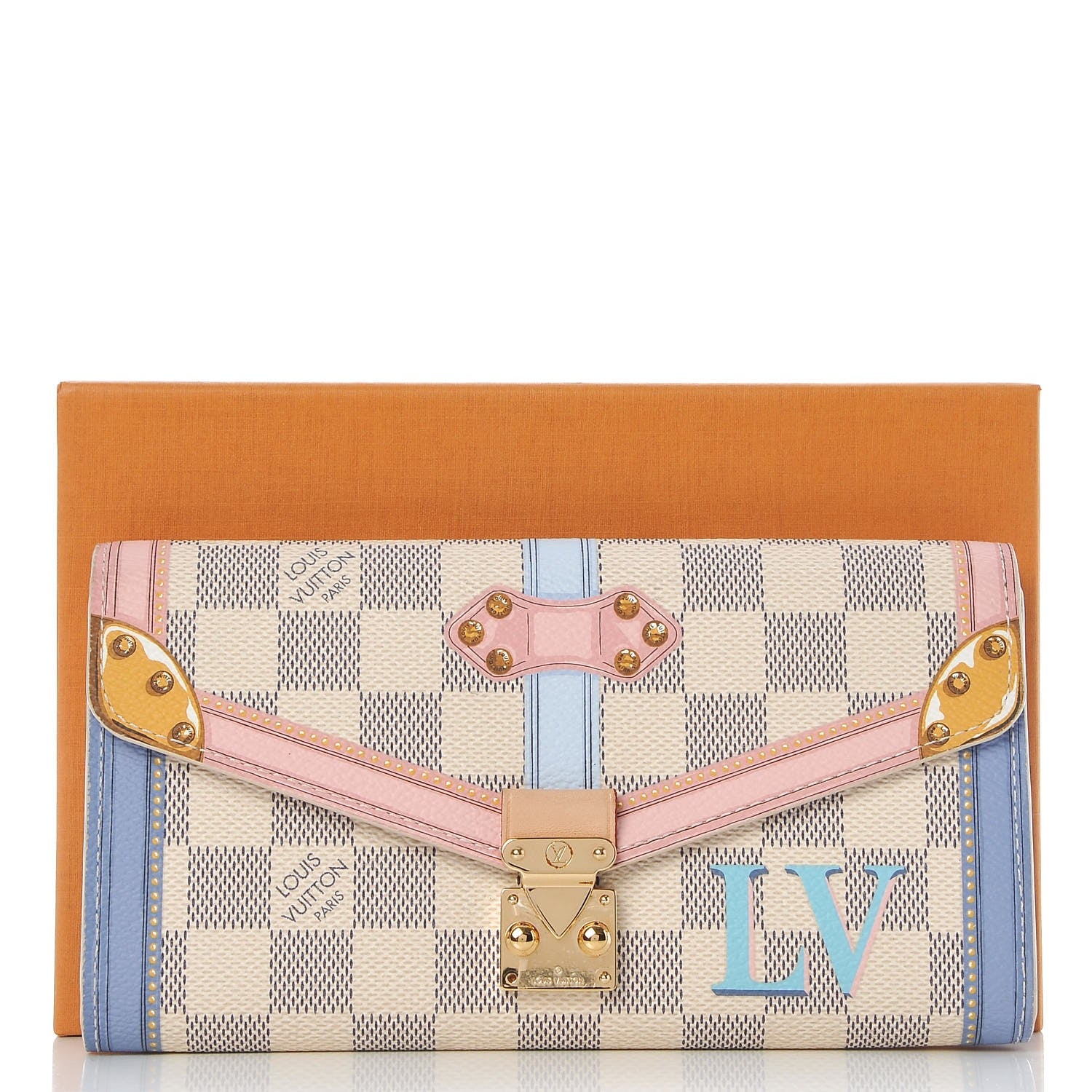 Louis Vuitton Damier Azur Summer Trunks Sarah Wallet NM 7 of 14