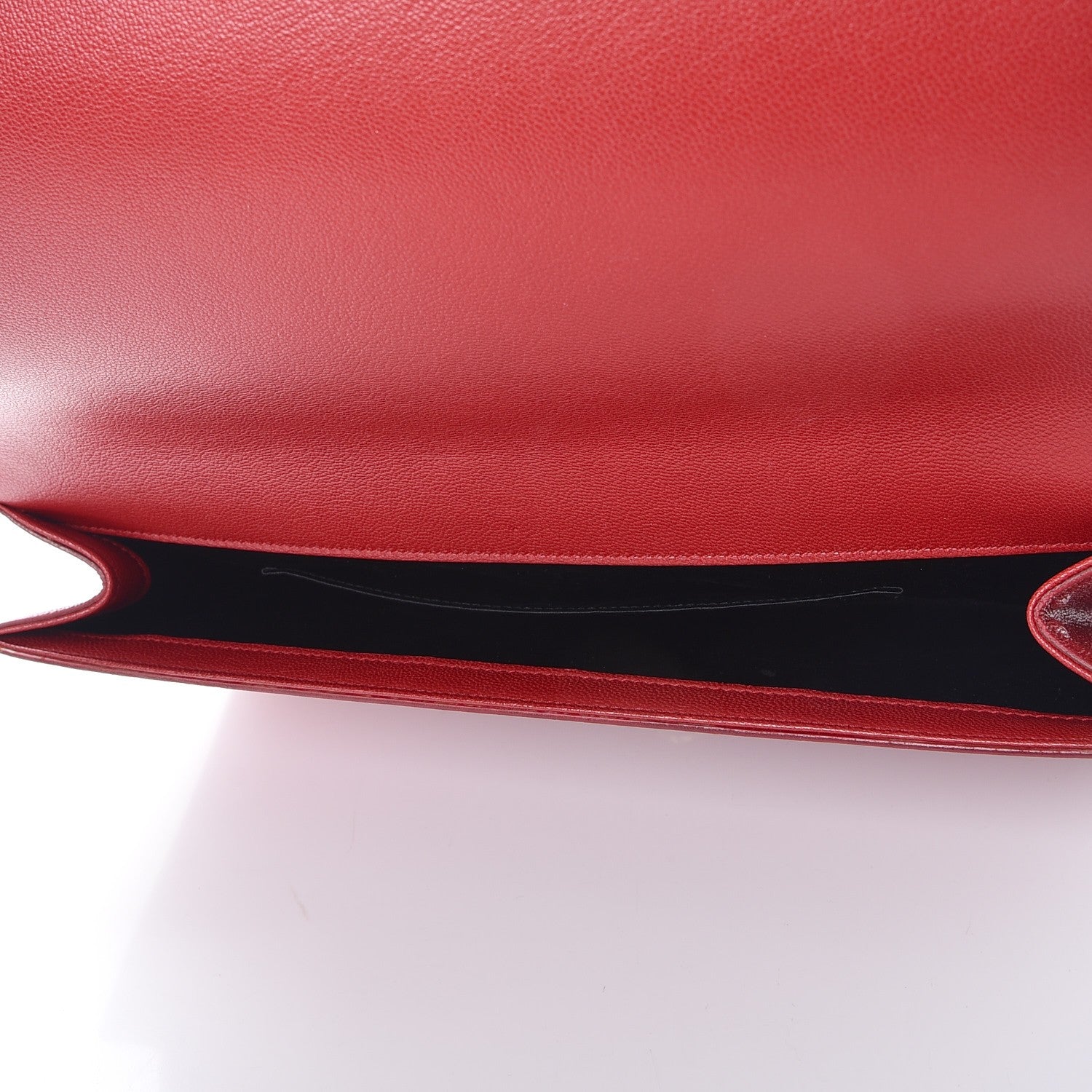 Saint Laurent Goatskin Monogram Large Belle De Jour Clutch Red 5 of 10