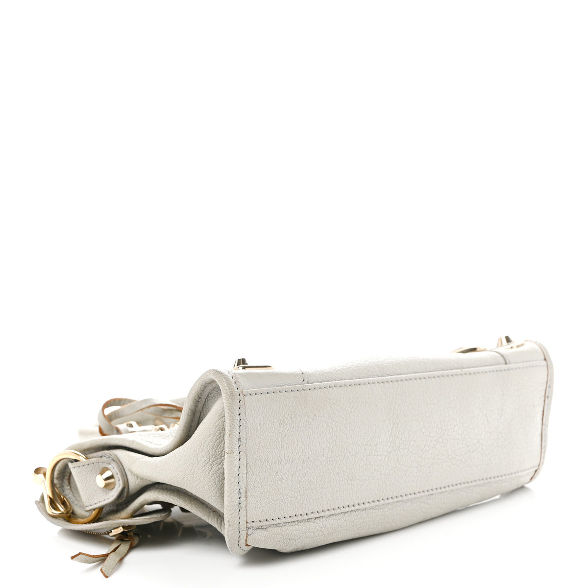 Balenciaga Chevre Gold Metallic Edge Hardware Mini City Gris Clair Gris Perle 5 of 11