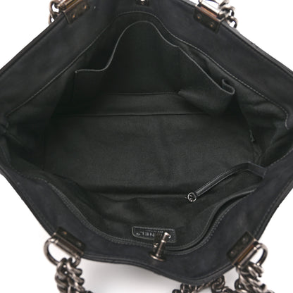 Chanel Calfskin Quilted Small Shopping In Chains Tote Black 5 of 9