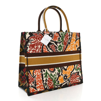 Christian Dior Canvas Embroidered Large Paisley Book Tote Multicolor 3 of 10