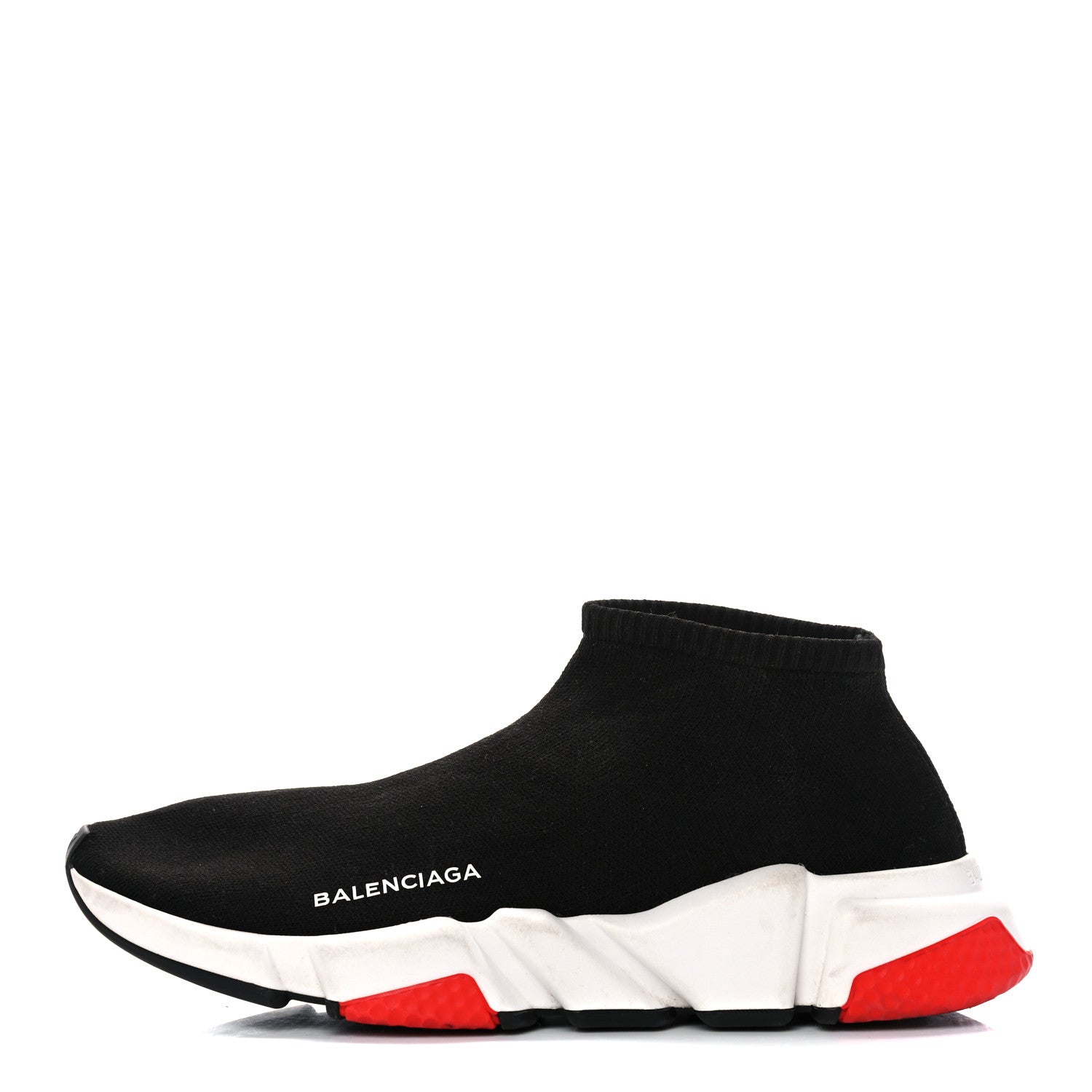 Balenciaga Technical 3D Knit Mens Speed Sneakers 40 Black Red 1 of 18