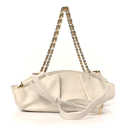 Loewe Shiny Nappa Calfskin Small Paseo Bag With Chain Soft White 3 of 10