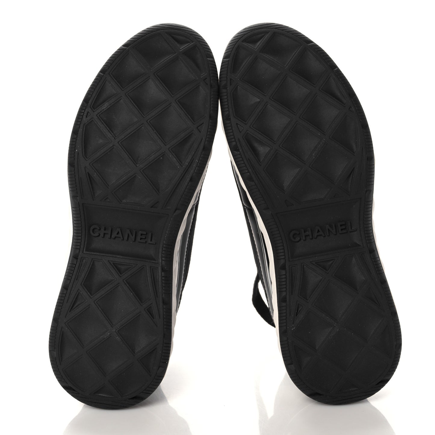 Velvet Calfskin Mixed Fibers CC Sneakers 37 Black