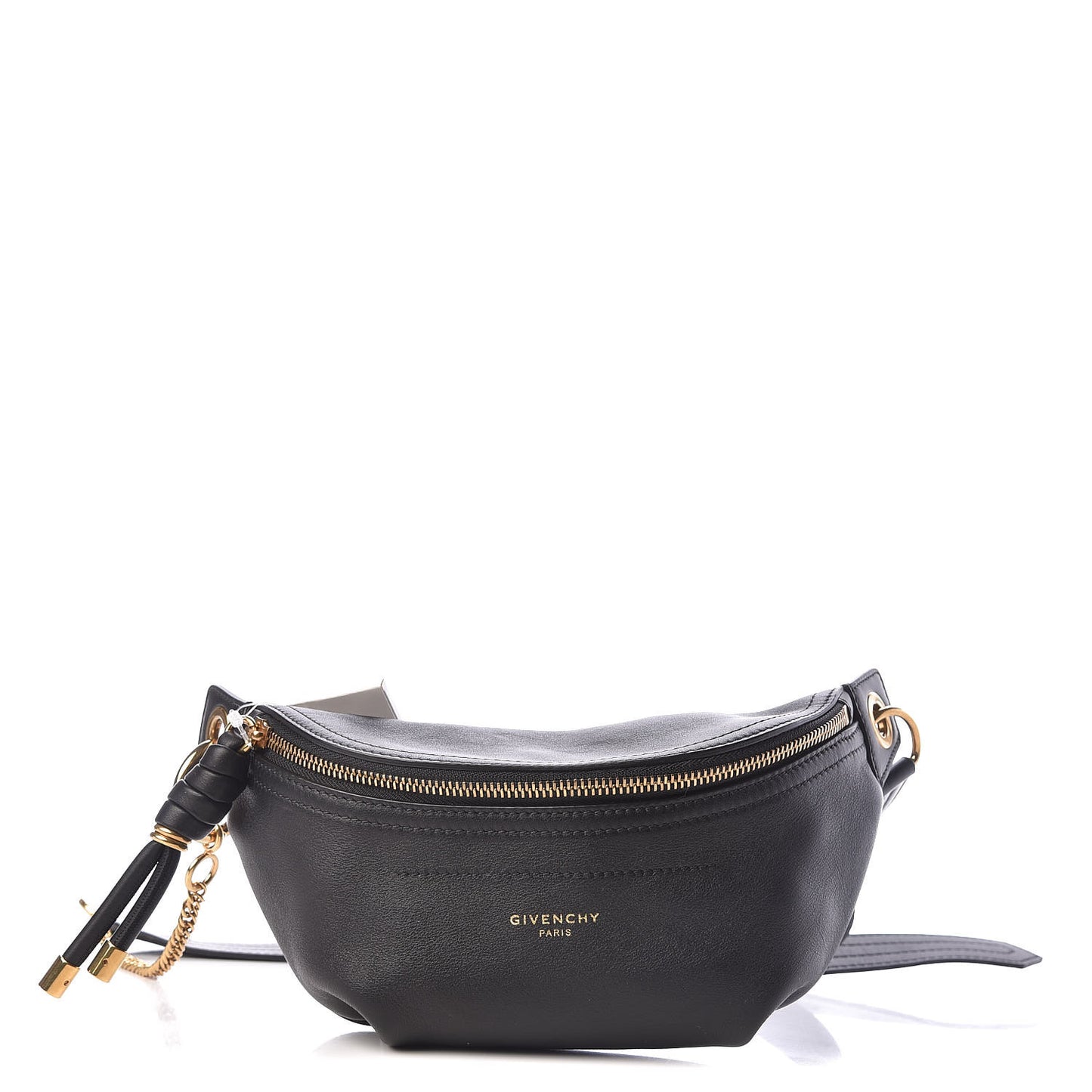 Calfskin Mini Whip Belt Bag Black