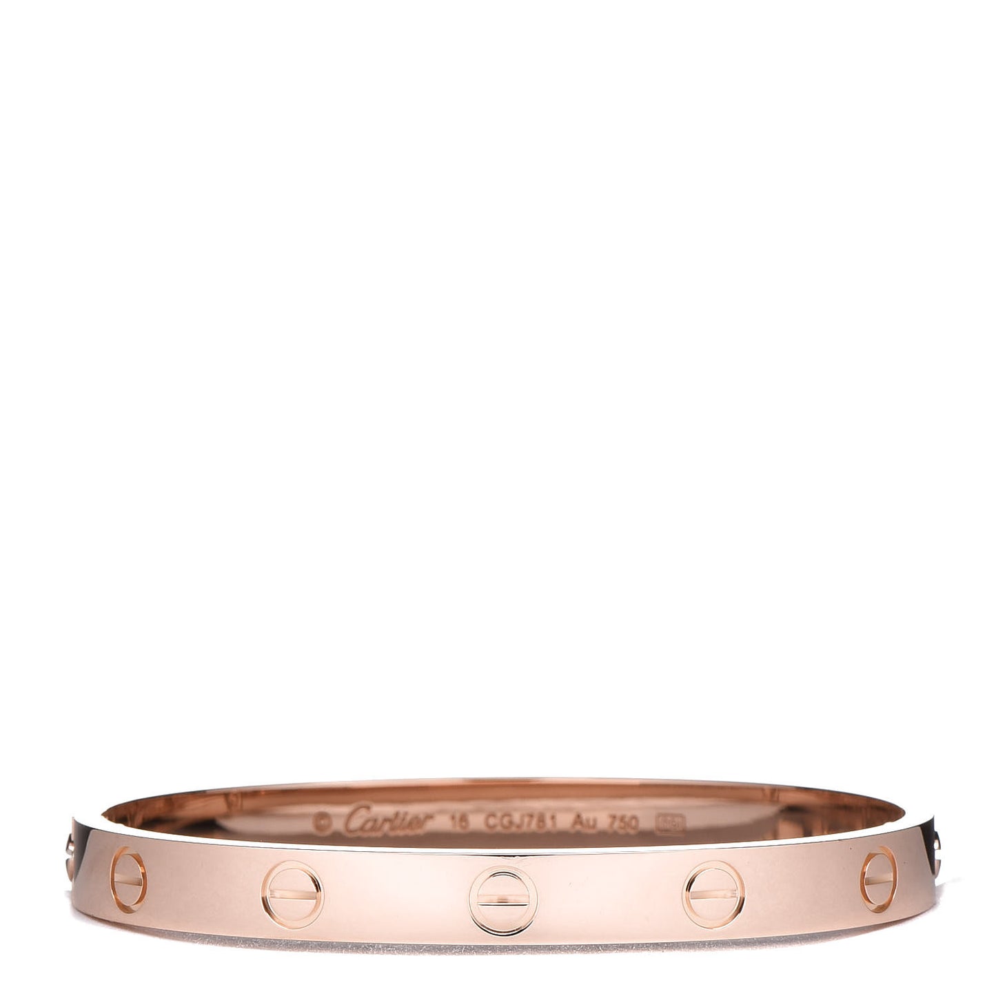 18K Pink Gold LOVE Bracelet 16