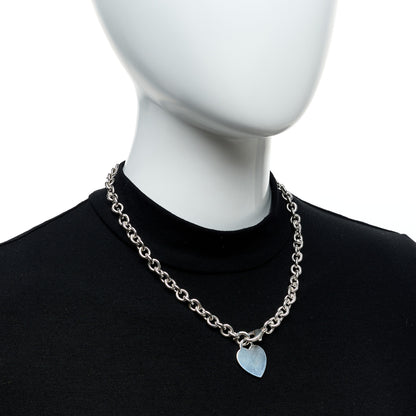 Tiffany Sterling Silver Heart Tag Pendant Necklace 2 of 4