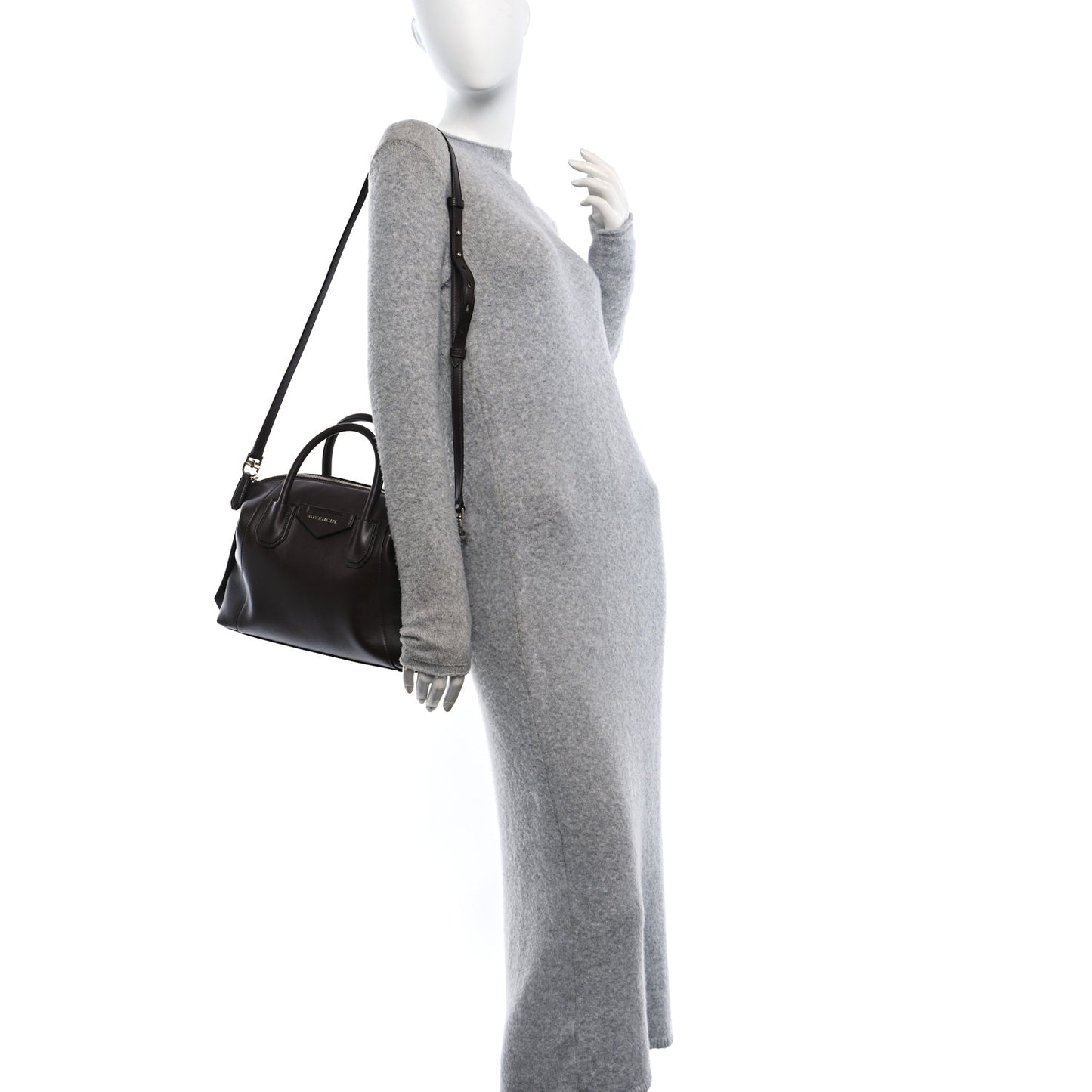 Smooth Calfskin Small Soft Antigona Dark Brown