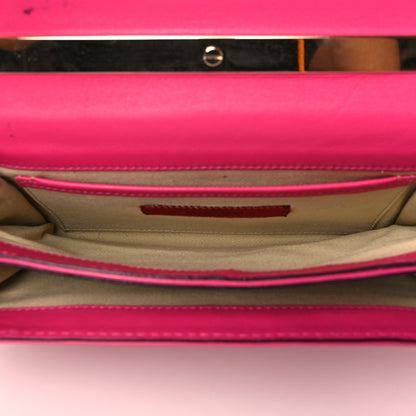 Valentino Garavani Calfskin Va Va Voom Shoulder Bag Pop Fuxia 5 of 15