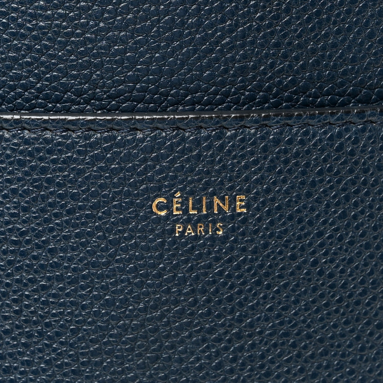 Celine Goatskin Sangle Bucket Bag Blue 7 of 11