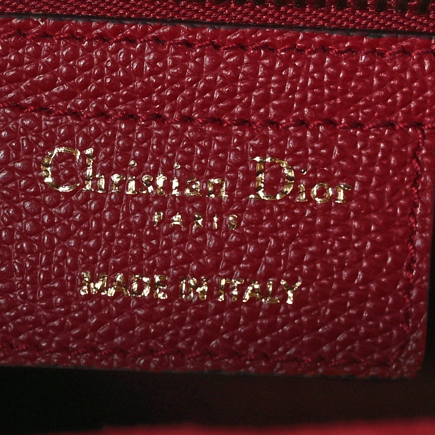 Grained Calfskin Saddle Bag Red
