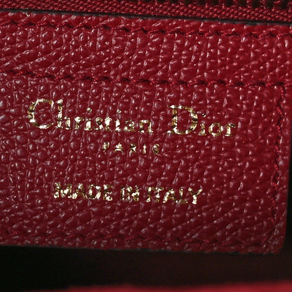Christian Dior Grained Calfskin Saddle Bag Red 7 of 9