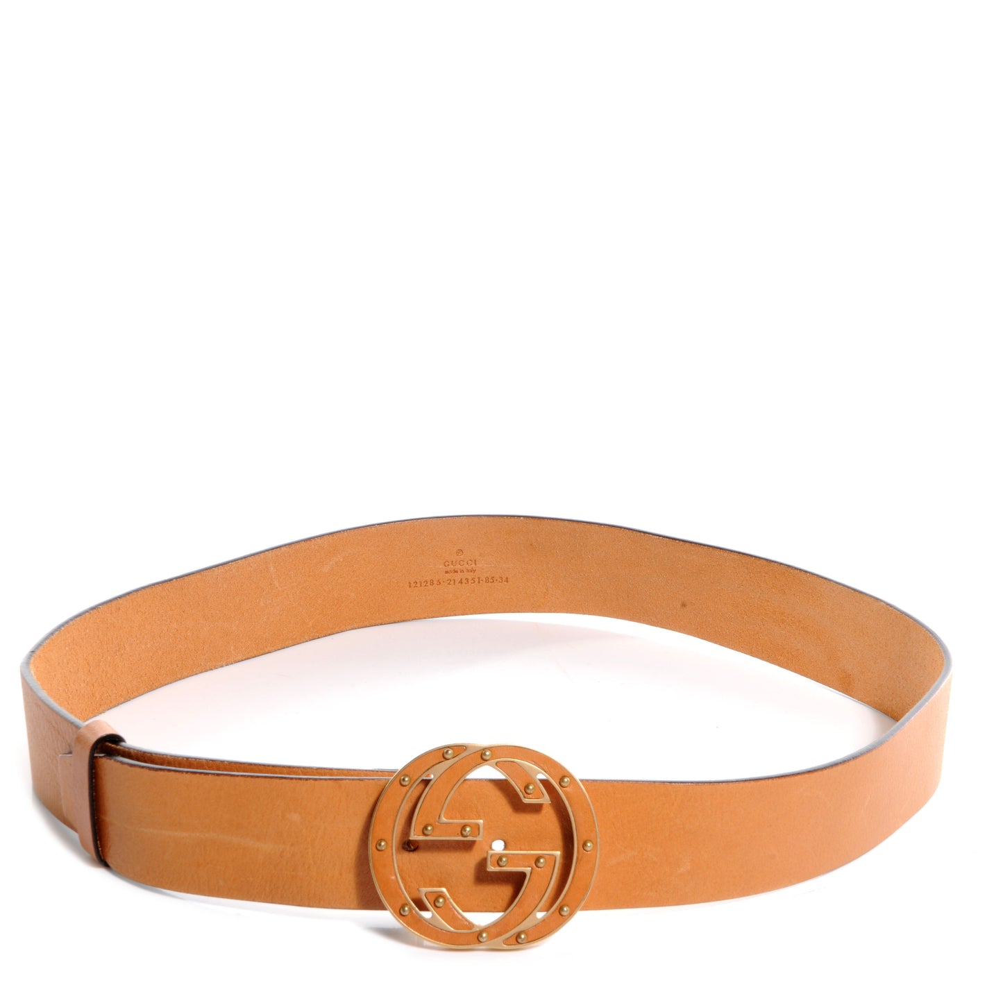 Leather Blondie GG Buckle Belt 85 34