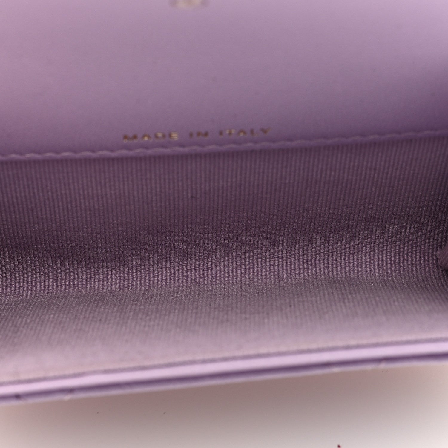 Chanel Shiny Goatskin Quilted Chanel 19 Flap Card Holder Light Purple 5 of 8
