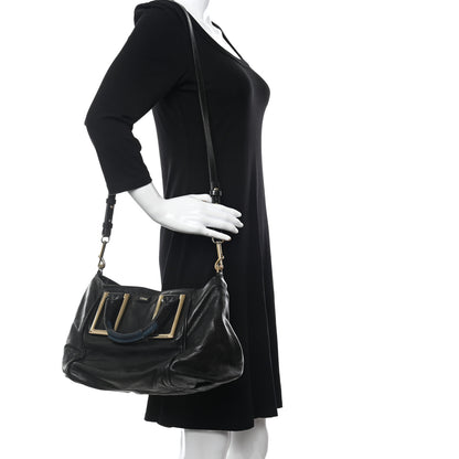 Chloe Tumbled Lambskin Small Ethel Satchel Black 2 of 14