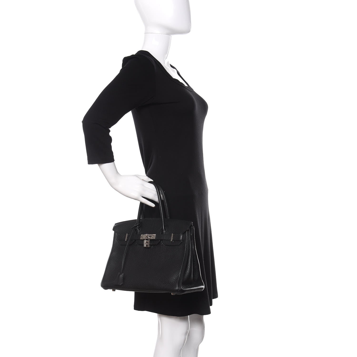 Hermes Taurillon Clemence Birkin 30 Black 2 of 13