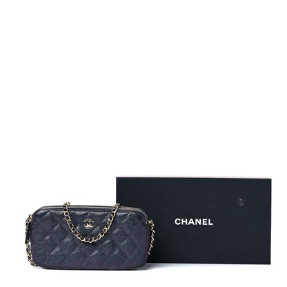 Chanel Iridescent Caviar Quilted Small Clutch With Chain Black 15 of 15